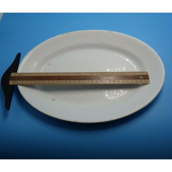 J & G Meakin Iron Stone China White Platter Dish Hanley England Farmhouse - Picture 4 of 9